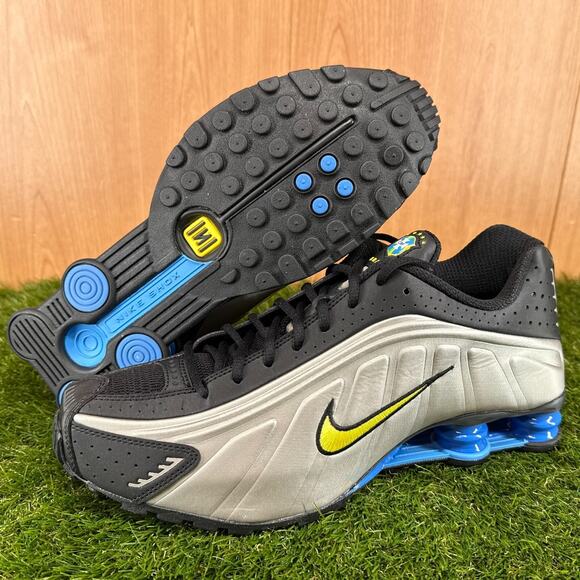 Nike Shox R4 Brazil Black Canary Blue Running Sneakers IO8134-001 Men\'s Size 12 main image 7